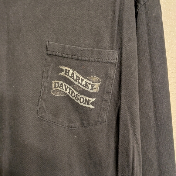 Harley-Davidson Black Long Sleeve Men's Shirt Size Xx Large Pre-owned Hanes Beef - Picture 6 of 10